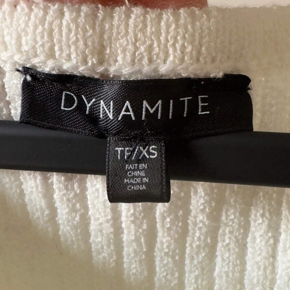 Dynamite Cream Ribbed Midi Tank Dress - Picture 3 of 5
